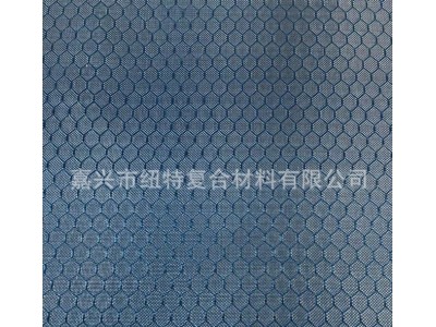 高质量黑色碳纤维混编蓝色芳纶布 240g蜂窝足球纹混编布图4