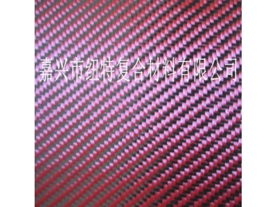 杜邦红色芳纶混编碳纤维布 红黑混编碳纤维布防火图4