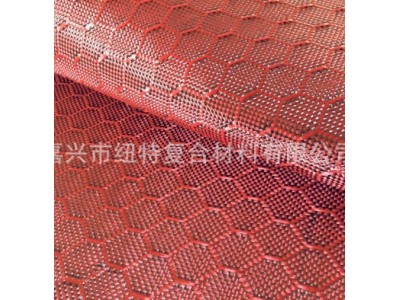 耐磨红色芳碳混编布 240g高质量混编布 足球纹蜂窝纹图5