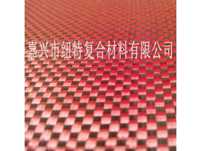 现货现发 运动器材用红色橙色凯夫拉碳纤维 芳碳混编布图3