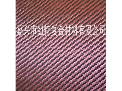 现货现发 运动器材用红色橙色凯夫拉碳纤维 芳碳混编布图5