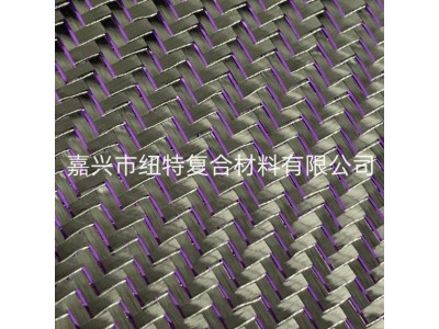 热点 碳纤维混编紫色斜纹金银丝布汽车包覆DIY制品用布碳纤维布品图4