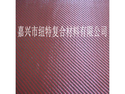 现货高品质 红色芳纶混编碳纤维布图3