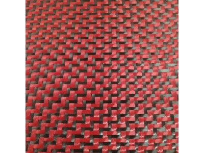 红色芳碳混编预浸布 杜邦凯夫拉斜纹进口碳纤维布 凯夫拉碳纤维图5