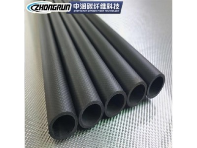 厂家制品3K平纹斜纹碳纤维圆管来图来样复合加工适用于球拍飞机等图2