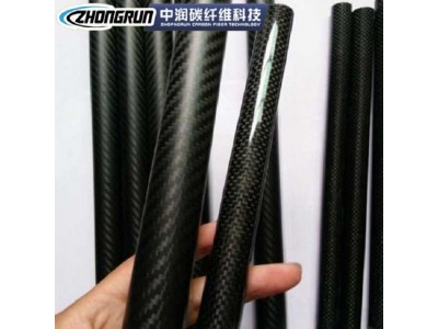 厂家制品3K平纹斜纹碳纤维圆管来图来样复合加工适用于球拍飞机等图4