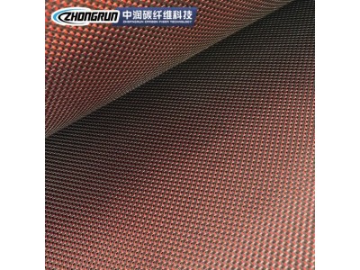 厂家直供彩色金银丝布 金属丝混编布 红丝+黑丝平纹 碳纤维混编布图3