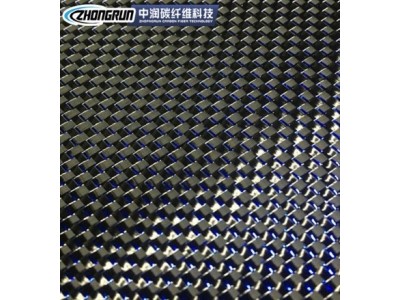 E碳纤维蓝银丝布混编皮革布金丝混编布覆膜平纹混编布汽车表面材图5