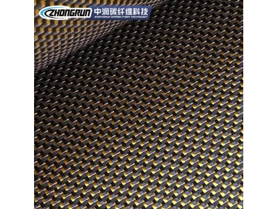 供应3K金银丝布 混编双向布碳纤维混编面料 平纹斜纹混编布批发图2