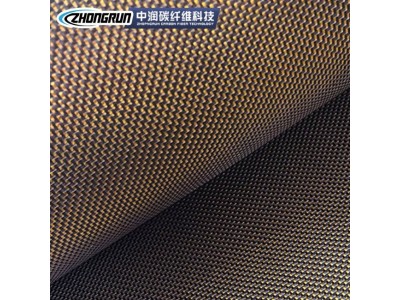供应3K金银丝布 混编双向布碳纤维混编面料 平纹斜纹混编布批发图4