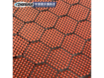 厂家批发碳纤维布3K花纹双向芳碳混编布 高强度碳纤维表观布图2