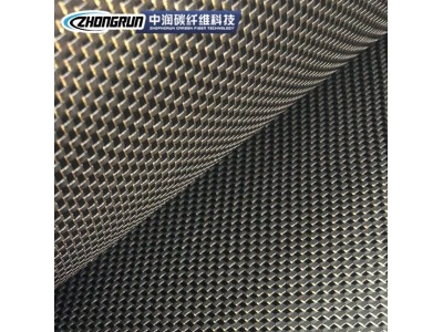 碳纤维金丝混编平纹布 高强度抗腐蚀色泽鲜亮3K碳纤维布 可批发图4