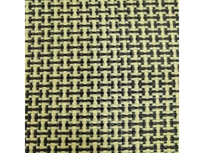 黄黑工字型芳碳混编布 3k碳纤维/原色芳纶凯夫拉混织 平斜纹200g图5