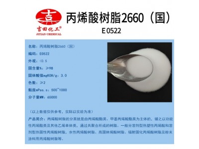 丙烯酸树脂2660（国产）通过共聚合所成具有良好硬度适用于塑胶漆图3