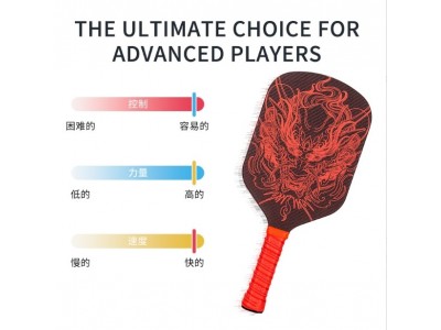源头工厂定制凯夫拉pickleball球拍热压一体碳纤维芳纶匹克球拍图2