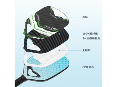 工厂直销碳纤3K匹克拍比赛专业热压一体成型均衡型碳纤维匹克球拍图4