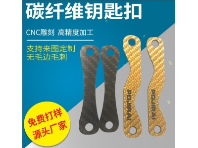 厂家供应新款汽车碳纤车用钥匙扣大气个性车标车载碳纤维钥匙扣图2