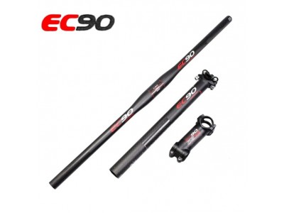 EC90碳纤维山地自行车直把 燕把 把立坐管座管把横三件套通用配件图3
