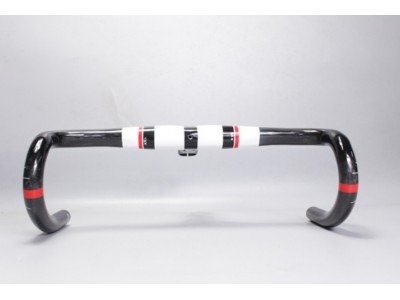 新款XXX260克公路自行车全碳纤维一体弯把 公路车把手 把立 白色图5