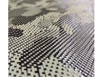 碳纤维迷彩布3k280 日本碳纤维加美国凯夫拉混编 黄黑迷彩纹提花图5