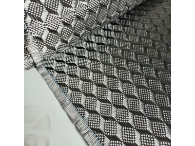 碳纤维3D平面提花布立体纹汽车包覆 手糊diy碳纤维布真碳纤维布图2