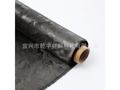 黑灰迷彩干布3k斜纹提花芳纶布头盔汽车机盖制作材料混编碳纤维布图3
